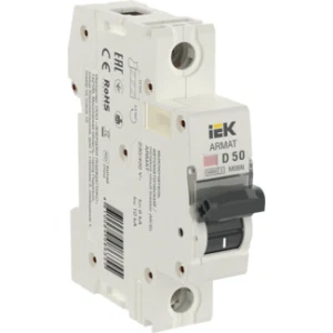 IEK ARMAT Автоматический выключатель M06N 1P D 50А - AR-M06N-1-D050 IEK ARMAT Автоматический выключатель M06N 1P D 50А - AR-M06N-1-D050