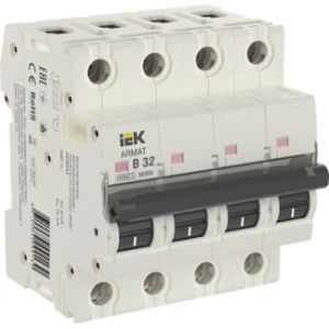 IEK ARMAT Автоматический выключатель M06N 4P B 32А - AR-M06N-4-B032 IEK ARMAT Автоматический выключатель M06N 4P B 32А - AR-M06N-4-B032