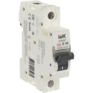 IEK ARMAT Автоматический выключатель M10N 1P B 40А - AR-M10N-1-B040 IEK ARMAT Автоматический выключатель M10N 1P B 40А - AR-M10N-1-B040