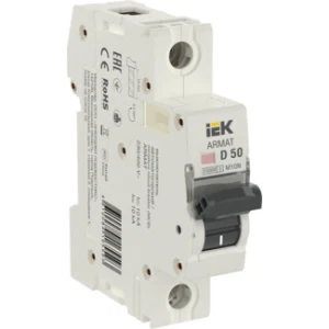 IEK ARMAT Автоматический выключатель M10N 1P D 50А - AR-M10N-1-D050 IEK ARMAT Автоматический выключатель M10N 1P D 50А - AR-M10N-1-D050