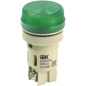 IEK Лампа ENR-22 сигнальная d=22мм зеленый неон/240В цилиндр - BLS40-ENR-K06 IEK Лампа ENR-22 сигнальная d=22мм зеленый неон/240В цилиндр - BLS40-ENR-K06
