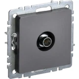 IEK BRITE Розетка TV оконечная РТВ11-0-БрС сталь