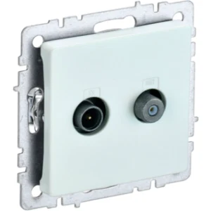IEK BRITE Розетка двойная TV+SAT РТВ/РСп12-БрЖ жемчуг - BR-AF20-O-K36 IEK BRITE Розетка двойная TV+SAT РТВ/РСп12-БрЖ жемчуг - BR-AF20-O-K36