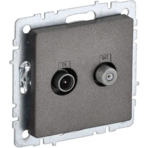 IEK BRITE Розетка двойная TV+SAT РТВ/РСп12-БрТБ темная бронза - BR-AF20-O-K45 IEK BRITE Розетка двойная TV+SAT РТВ/РСп12-БрТБ темная бронза - BR-AF20-O-K45
