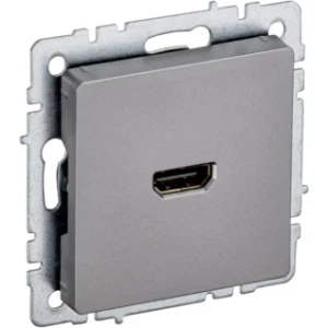IEK BRITE Розетка HDMI РHDMI-0-БрС сталь - BR-H10-K46 IEK BRITE Розетка HDMI РHDMI-0-БрС сталь - BR-H10-K46