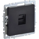 IEK BRITE Розетка компьютерная RJ45 кат.5E РК10-БрЧ черный