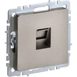 IEK BRITE Розетка компьютерная RJ45 кат.5E РК10-БрШ шампань