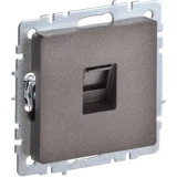 IEK BRITE Розетка компьютерная RJ45 кат.5E РК10-БрТБ темная бронза