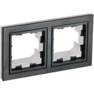 IEK BRITE Рамка 2-местная IP44 РУ-2-БрЧ-44 черный - BR-M22-44-K02 IEK BRITE Рамка 2-местная IP44 РУ-2-БрЧ-44 черный - BR-M22-44-K02