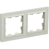 IEK BRITE Рамка 2-местная РУ-2-БрКр бежевый