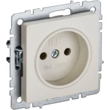 IEK BRITE Розетка 1-местная без заземления без защитных шторок 10А РС10-1-0-БрКр бежевый