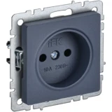 IEK BRITE Розетка 1-местная без заземления без защитных шторок 10А РС10-1-0-БрМ маренго