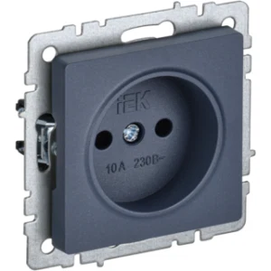 IEK BRITE Розетка 1-местная без заземления без защитных шторок 10А РС10-1-0-БрМ маренго - BR-R10-10-K35 IEK BRITE Розетка 1-местная без заземления без защитных шторок 10А РС10-1-0-БрМ маренго - BR-R10-10-K35