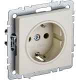 IEK BRITE Розетка 1-местная с заземлением с защитными шторками 16А РС14-1-0-БрКр бежевый