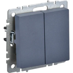 IEK BRITE Выключатель 2-клавишный проходной 10А ВС10-2-6-БрМ маренго - BR-V22-0-10-K35 IEK BRITE Выключатель 2-клавишный проходной 10А ВС10-2-6-БрМ маренго - BR-V22-0-10-K35