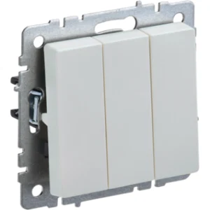 IEK BRITE Выключатель 3-клавишный 10А ВС10-3-0-БрЖ жемчуг - BR-V30-0-10-K36 IEK BRITE Выключатель 3-клавишный 10А ВС10-3-0-БрЖ жемчуг - BR-V30-0-10-K36