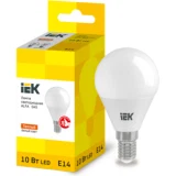 IEK Лампа светодиодная ALFA G45 шар 10Вт 230В 3000К E14