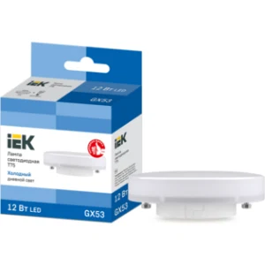 IEK Лампа светодиодная T75 таблетка 12Вт 230В 6500К GX53 - LLE-T80-12-230-65-GX53 IEK Лампа светодиодная T75 таблетка 12Вт 230В 6500К GX53 - LLE-T80-12-230-65-GX53
