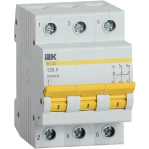 IEK Выключатель нагрузки (мини-рубильник) ВН-32 3Р 125А - MNV10-3-125 IEK Выключатель нагрузки (мини-рубильник) ВН-32 3Р 125А - MNV10-3-125