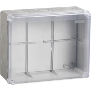 IEK Коробка распаячная КМ41276 для открытой проводки 240х195х90мм IP55 (RAL 7035, прозрачная крышка, кабельные вводы 5шт) - UKO10-240-195-090-K51-55 IEK Коробка распаячная КМ41276 для открытой проводки 240х195х90мм IP55 (RAL 7035, прозрачная крышка, кабельные вводы 5шт) - UKO10-240-195-090-K51-55