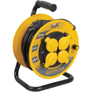 IEK Катушка УК20 с термозащитой 4 места 2P+PE/20м 3х1,5мм2 IP44 INDUSTRIAL PLUS - WKP15-16-04-20-44 IEK Катушка УК20 с термозащитой 4 места 2P+PE/20м 3х1,5мм2 IP44 INDUSTRIAL PLUS - WKP15-16-04-20-44