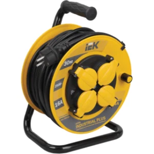 IEK Катушка УК30 с термозащитой 4 места 2P+PE/30м 3х1,5мм2 IP44 INDUSTRIAL PLUS - WKP15-16-04-30-44 IEK Катушка УК30 с термозащитой 4 места 2P+PE/30м 3х1,5мм2 IP44 INDUSTRIAL PLUS - WKP15-16-04-30-44