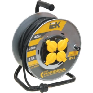 IEK Катушка УК40 на мет. с термозащитой 4 места 2P+PE/40м КГ 3х1,5мм2 IP44 PROFESSIONAL - WKP16-16-04-40-44 IEK Катушка УК40 на мет. с термозащитой 4 места 2P+PE/40м КГ 3х1,5мм2 IP44 PROFESSIONAL - WKP16-16-04-40-44