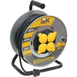 IEK Катушка УК40 на мет. с термозащитой 4 места 2P+PE/40м КГ 3х2,5мм2 IP44 PROFESSIONAL