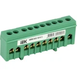 IEK Шина PE "земля" в корпусном изоляторе на DIN-рейку ШНИ-6х9-10-К-З