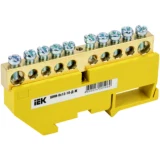 IEK Шина PE "земля" на DIN-изоляторе ШНИ-8х12-10-Д-Ж
