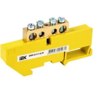 IEK Шина PE "земля" на DIN-изоляторе ШНИ-8х12-4-Д-Ж - YNN10-812-4D-K05 IEK Шина PE "земля" на DIN-изоляторе ШНИ-8х12-4-Д-Ж - YNN10-812-4D-K05